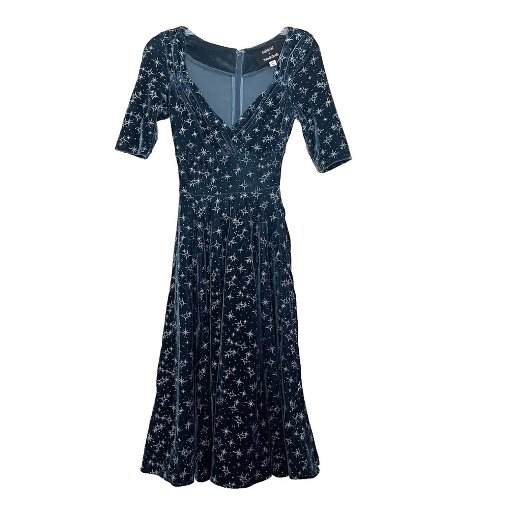 NWT Modcloth x Collectif Vixen Match Trixie Velvet Dress in Women's US26/UK 30 - Picture 4 of 4